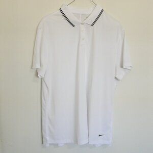 Nike Dri-Fit Men's XXL White Short Sleeve Polo